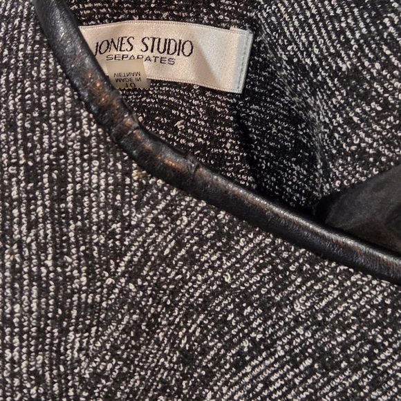 Jones Studio Women's Gray Tweed 2 Pc A-Line Skirt Set Size 10 - Picture 7 of 14